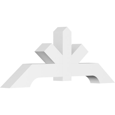 Ekena Millwork Vanguard Architectural Grade PVC Gable Bracket, 48"W x 18"H x 4"D x 4"F, 9/12 Pitch GBP048X18X0404VAN00